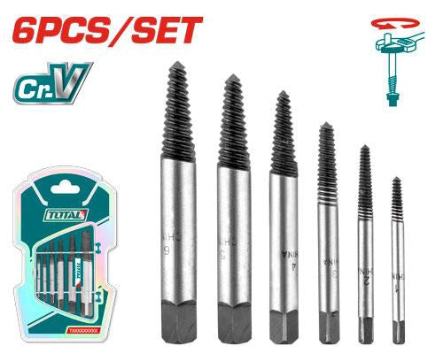 TOTAL Screw Extactor Set 6PCS TACSE0061