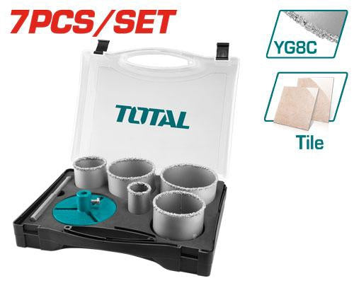 TOTAL Saw Hole Set TACSH2071 7PCS Carbide Gritted