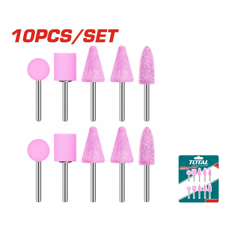 TOTAL Grinding Stone Set 10PCS TAKB1012 for Mini Grinder