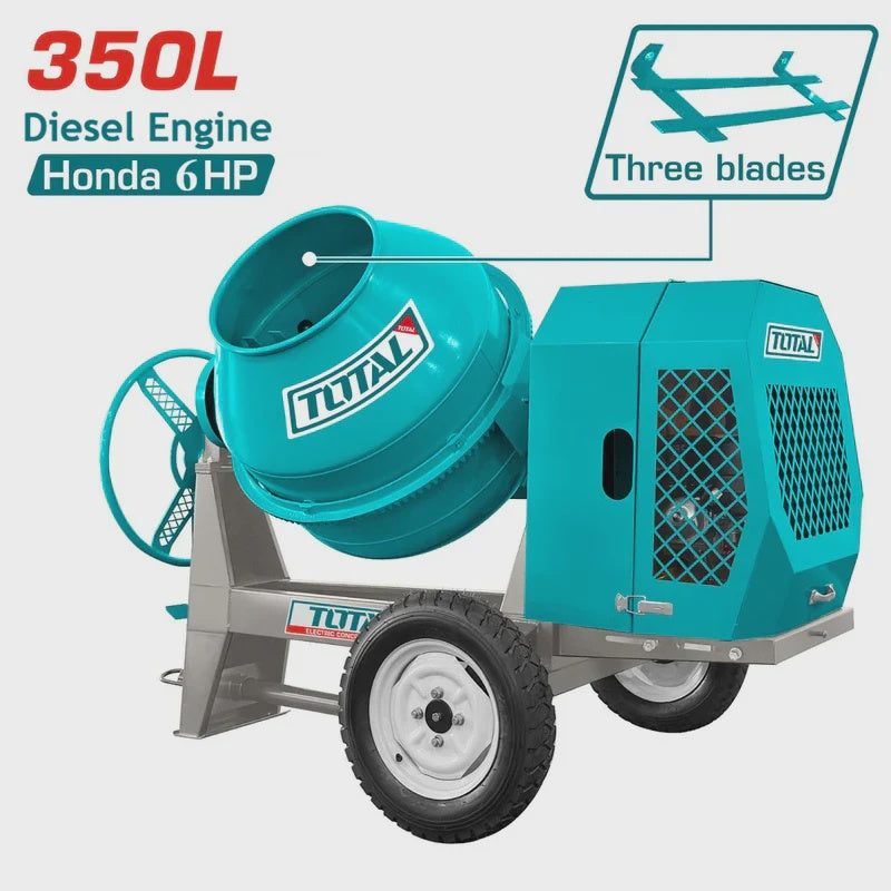 TOTAL Concrete Mixer 350L TCM3506-3 Diesel Ransom