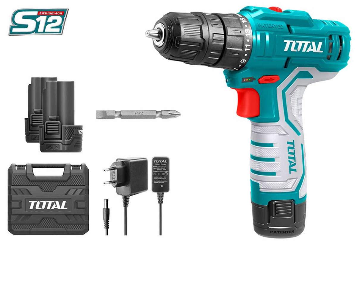 TOTAL Drill Gun UTDLI12325 12V Lithium Ion 1.5AH