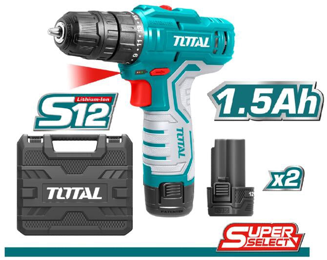 TOTAL Drill Gun UTDLI12325 12V Lithium Ion 1.5AH