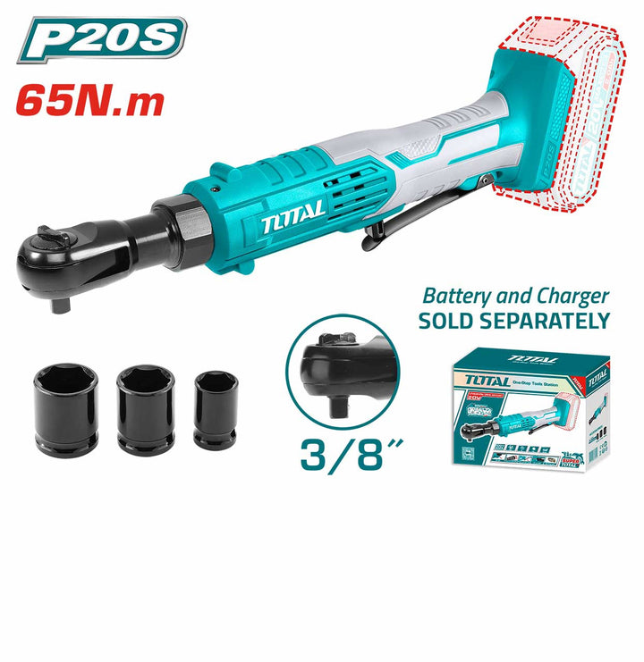 TOTAL Drill Gun Ratchet Drive 3/8" TDRLI2060151 20V Lithium Ion No Battery and Charger
