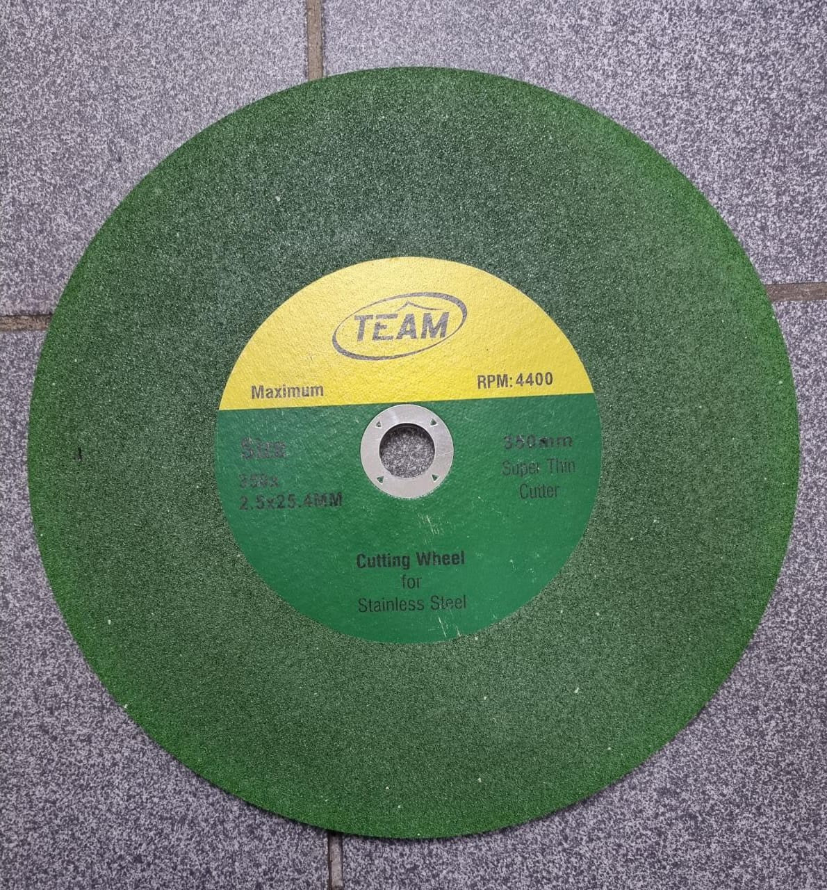 Disc 14" Team 350MM 2.5X25.4MM 4400 RPM Cutting Wheel for Stainless Steel