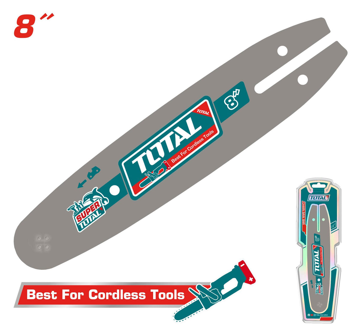 TOTAL Bar 8" TGTSB50801 for Chainsaw TGSLI20851/UTGSLI20851
