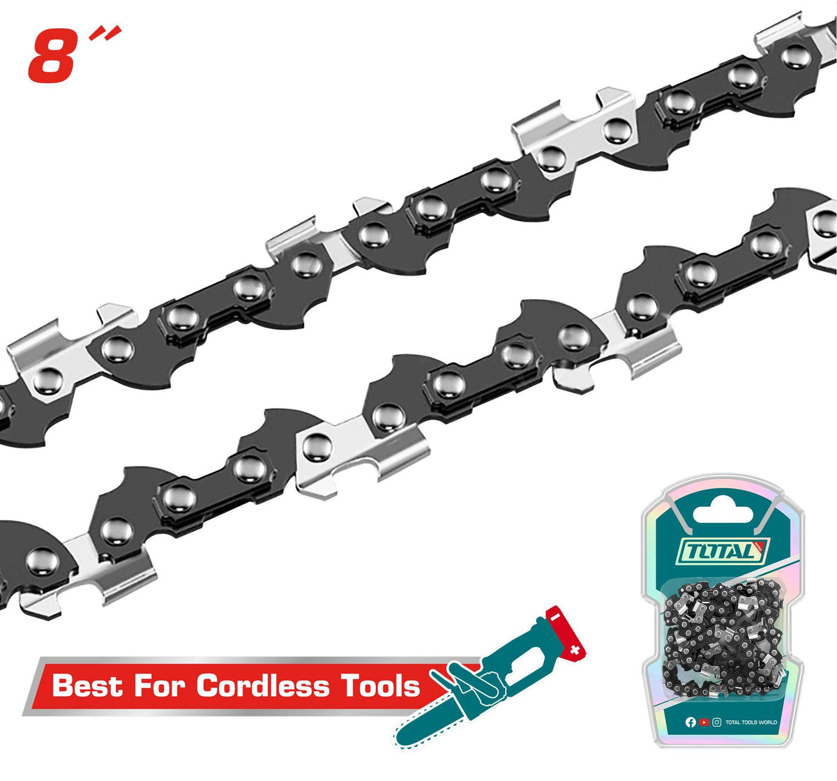 TOTAL Chain 8" TGTSC50801 for Chainsaw TGSLI20851
