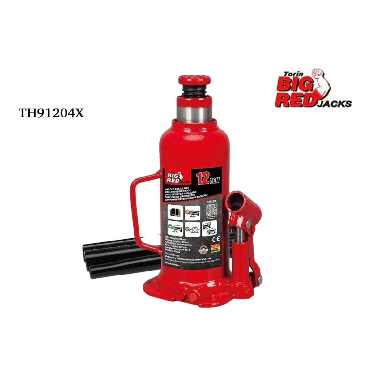 TORIN BIG RED JACKS Jack Hydraulic 12 Ton TH91204X Bottle