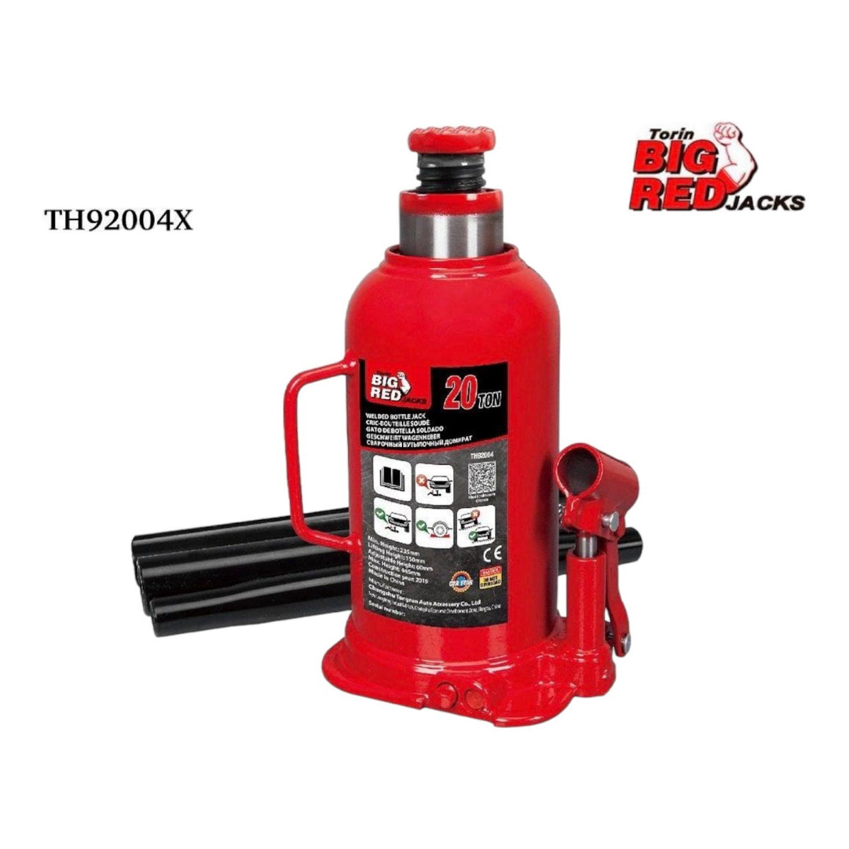 TORIN BIG RED JACKS Jack Hydraulic 20 Ton TH92004X Bottle