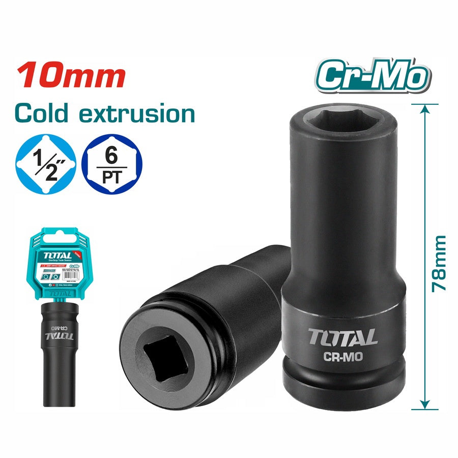 TOTAL Socket 10MM 1/2" THDIS12101L Deep Impact