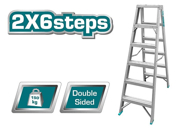 TOTAL Ladder Aluminium THLAD01061 2 X 6 Double Side