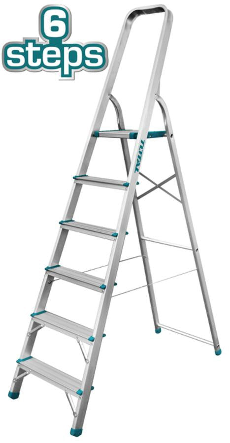 TOTAL Ladder 6 Step Aluminium THLAD06061