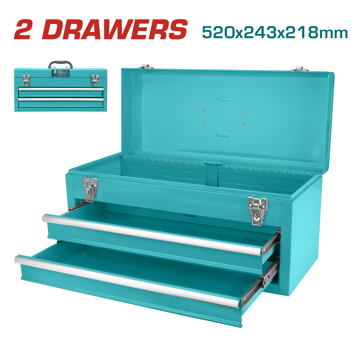 TOTAL Tool Box Portable with Drawer THPTC202