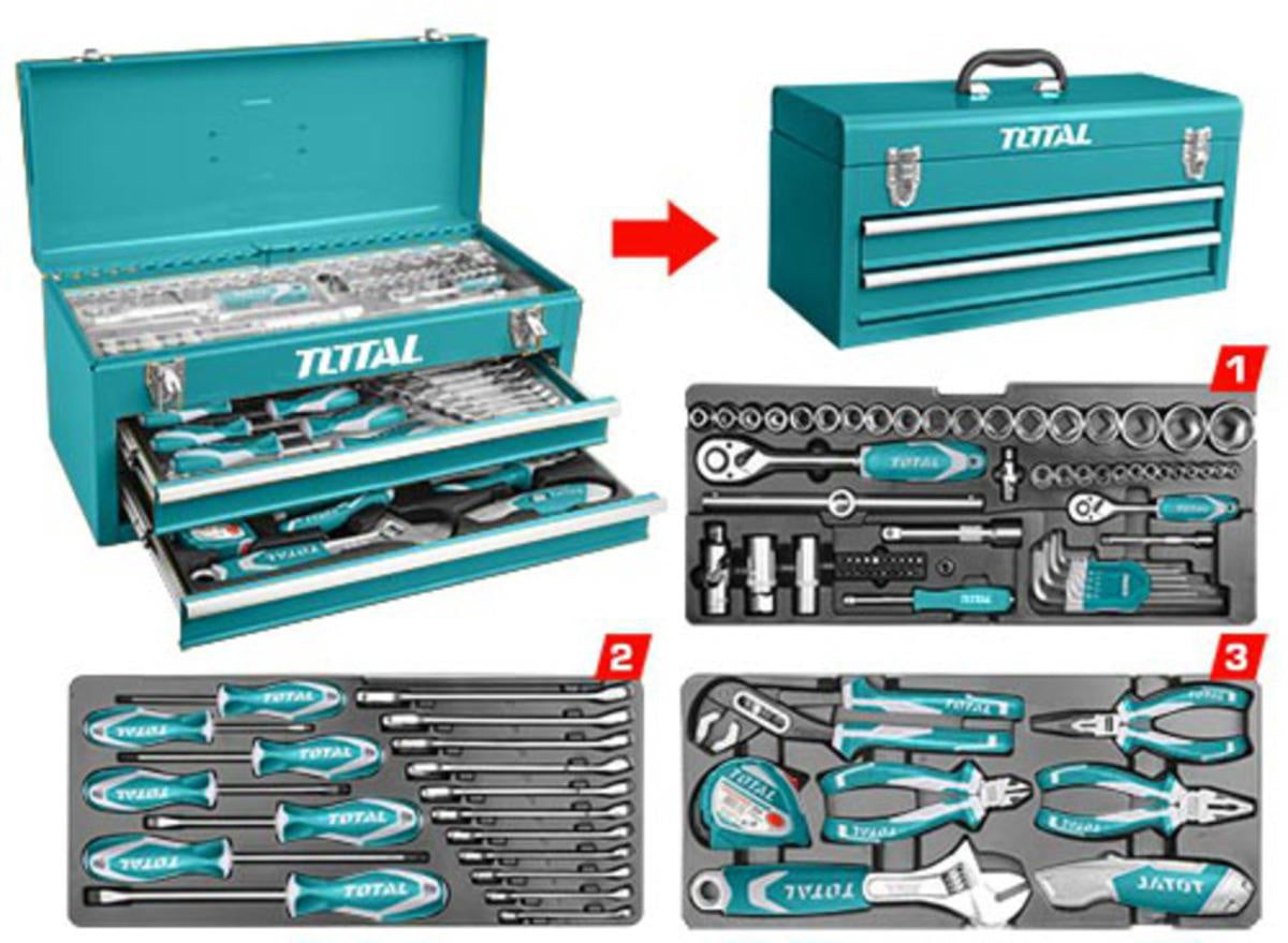 TOTAL Tool Set Chest 97PCS THPTCS70971
