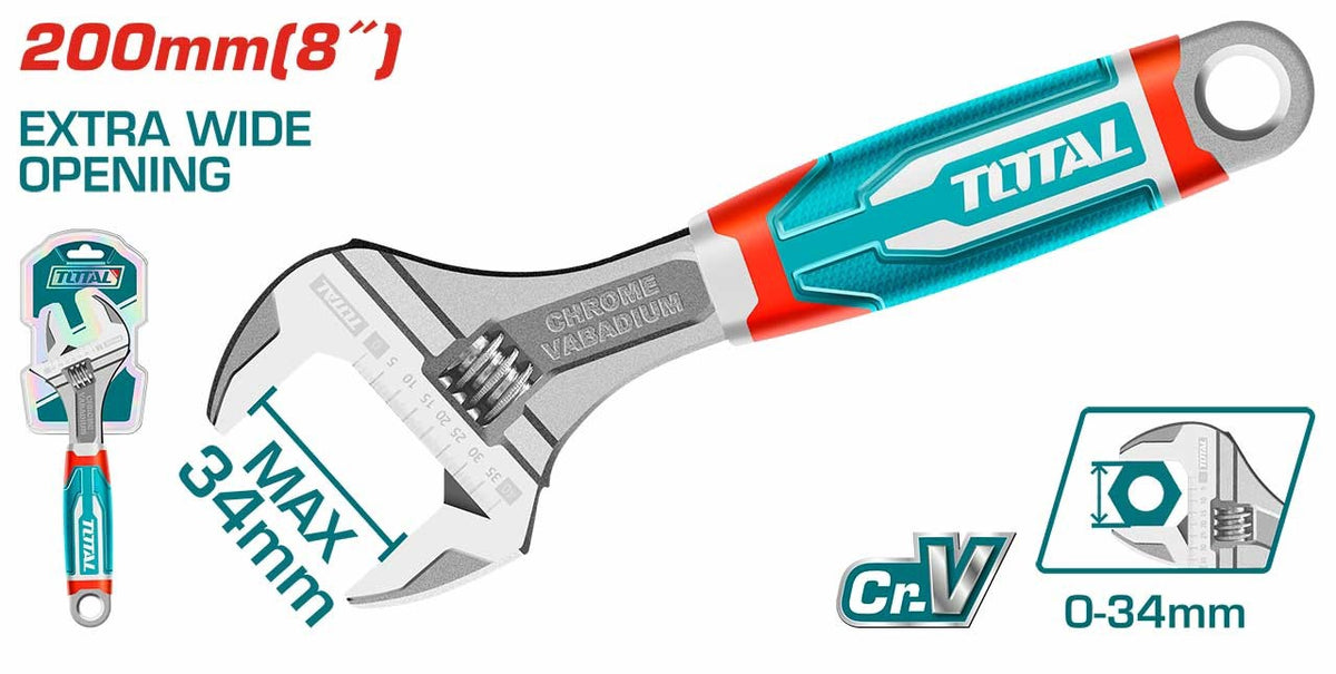 TOTAL Cresent 8" 200MM THT101086 Rubber Hand