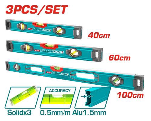 TOTAL Level 3PCS Set THT10203 Spirit Level