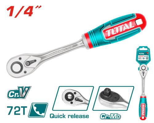 TOTAL Ratchet Handle 1/4" THT106146 Wrench