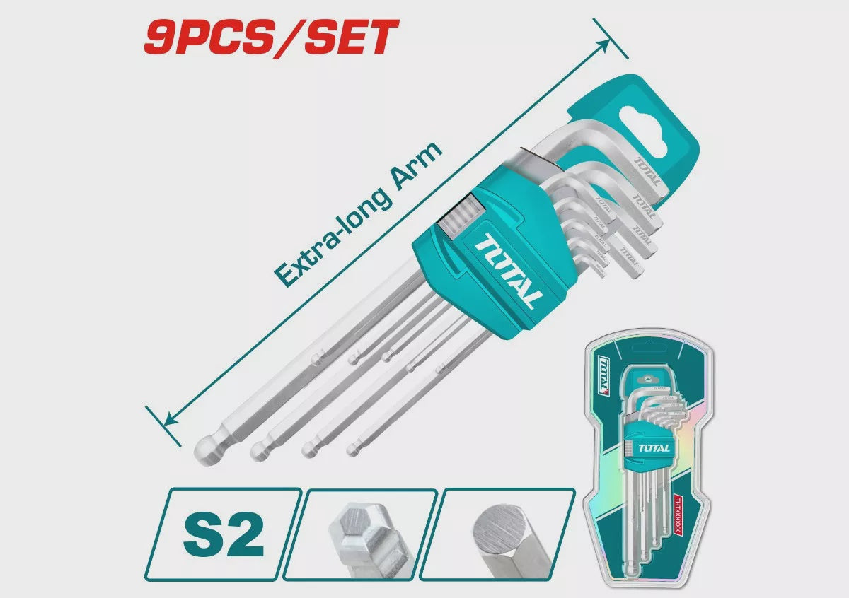 TOTAL Allen Key Set 9PCS Torx THT106292