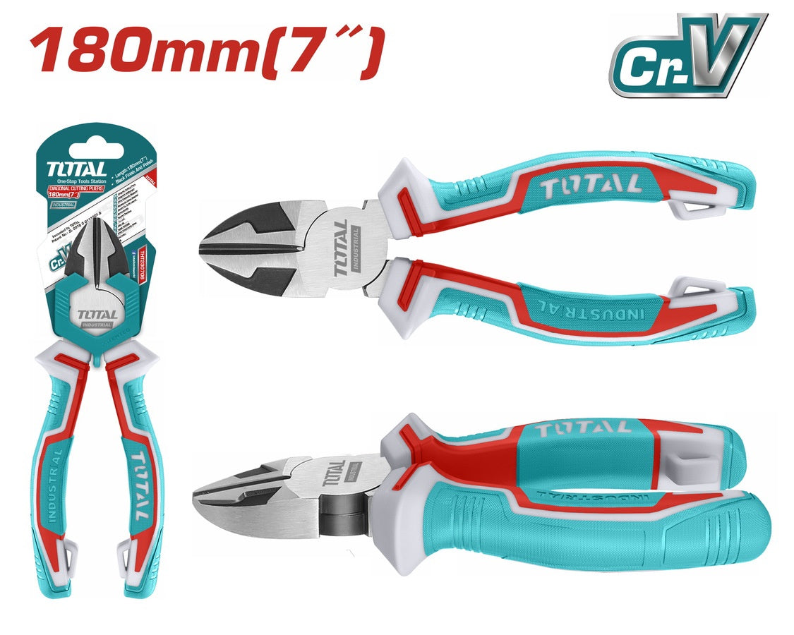 TOTAL Pliers Nipper 7" THT230706 Diagonal Cutting