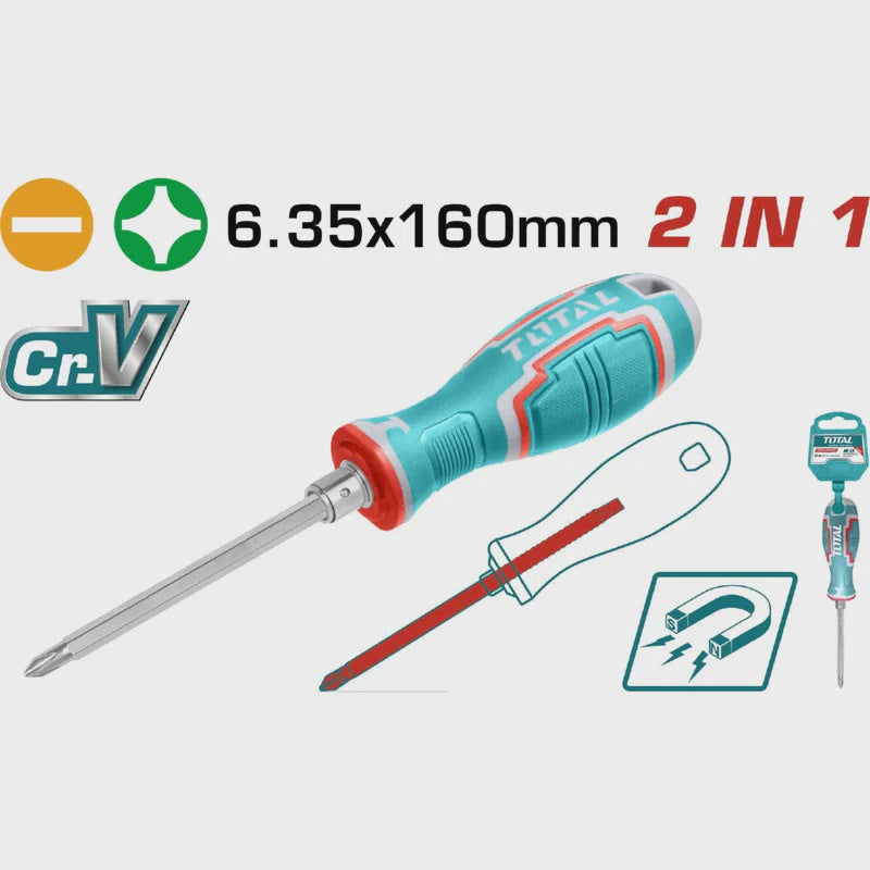 TOTAL Screwdriver 2 IN 1 160MM THT250206