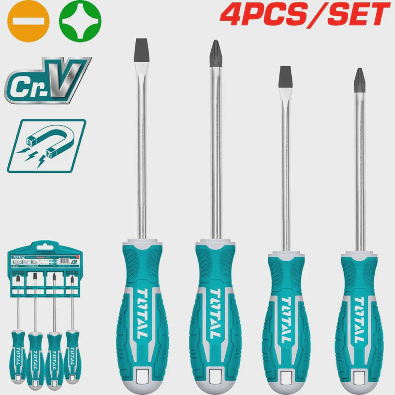TOTAL Screwdriver Set 4PCS THT250604