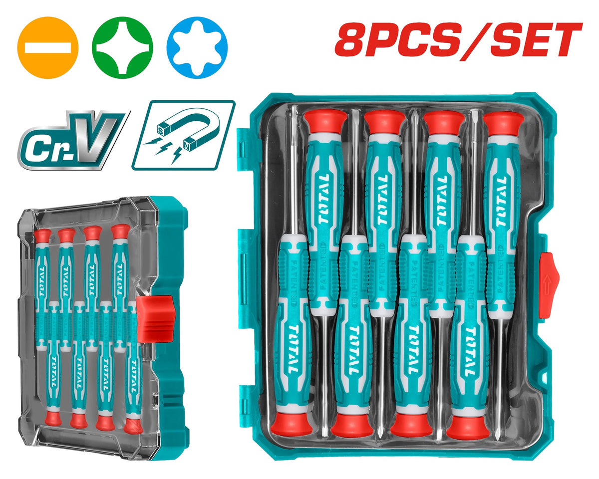 TOTAL Screwdriver Precision 8PCS THT250826