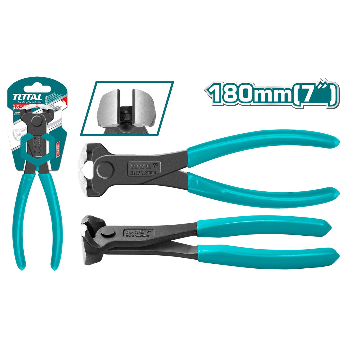 TOTAL Pliers End Cutting 7" THT260702