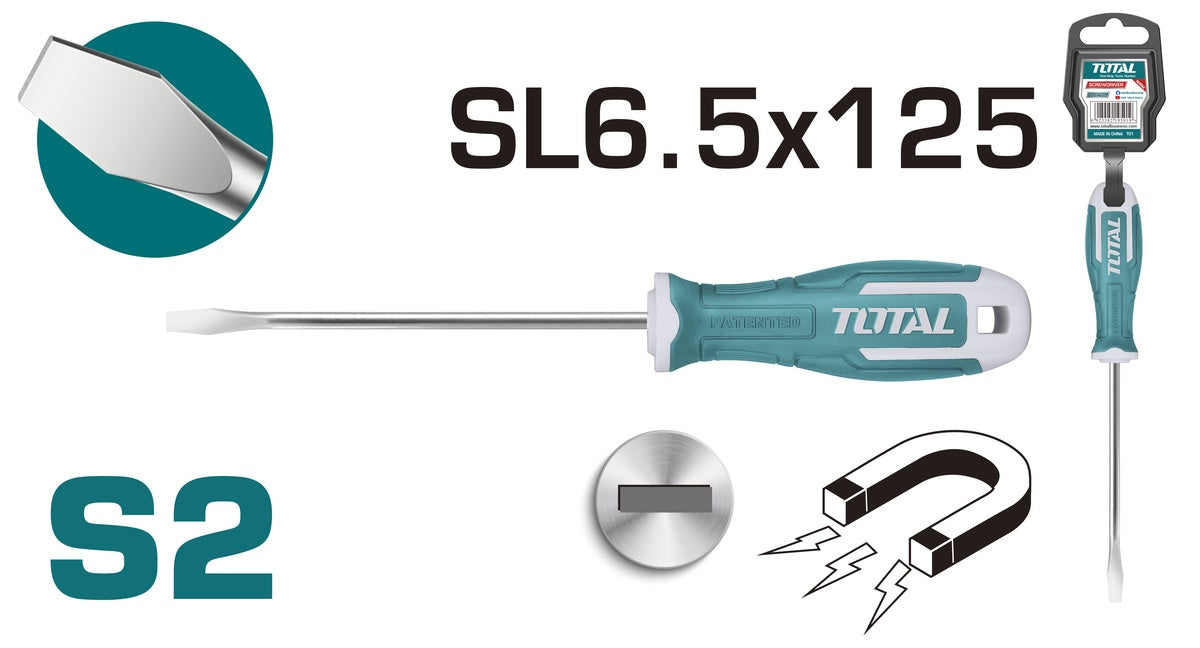 TOTAL Screwdriver 6.5 X 125MM Flat THT266125