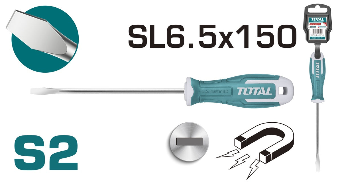 TOTAL Screwdriver 6.5 X 150MM Flat THT266150