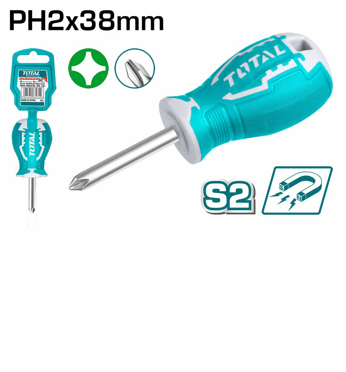 TOTAL Screwdriver PH2 X 38MM Star THT26PH2038 Phillips