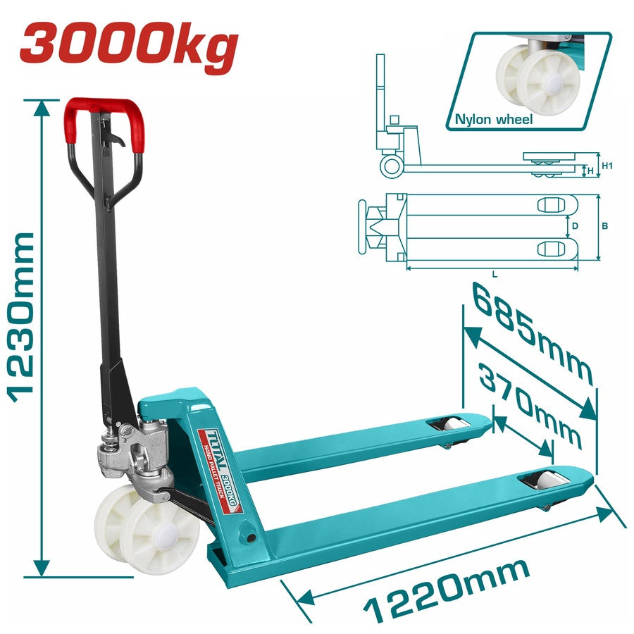 TOTAL Hand Truck Pallet Jack THT302301 3000KG
