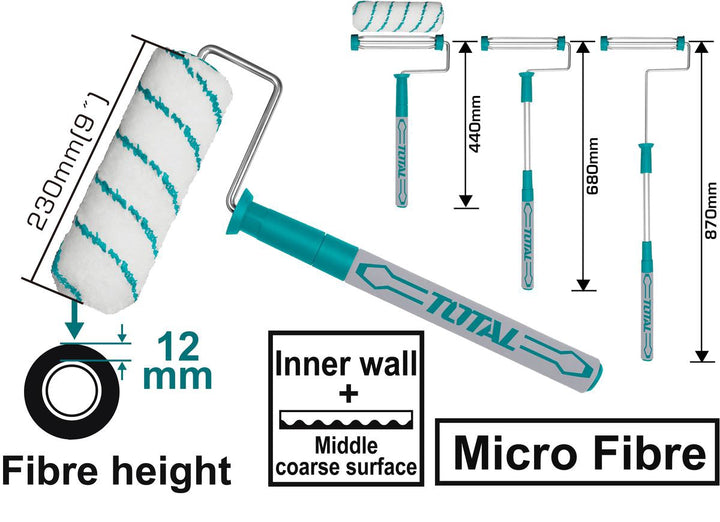 TOTAL Roller Brush 9" with Telescoping Handle THT8592T