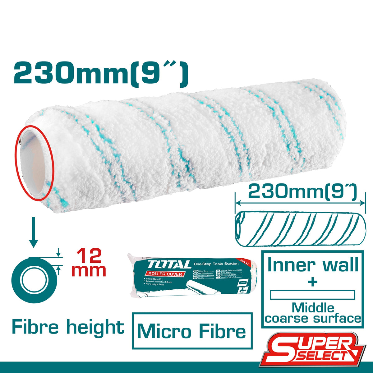 TOTAL Roller Brush Pad 9" THT85951