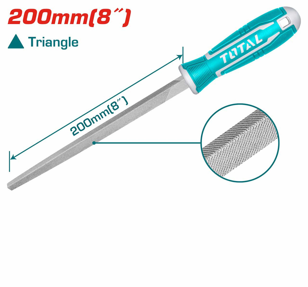 TOTAL File Triangle 8" with Handle THT91486