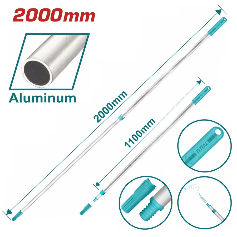 TOTAL Telescopic Rod THTEP0201 Aluminium 200CM