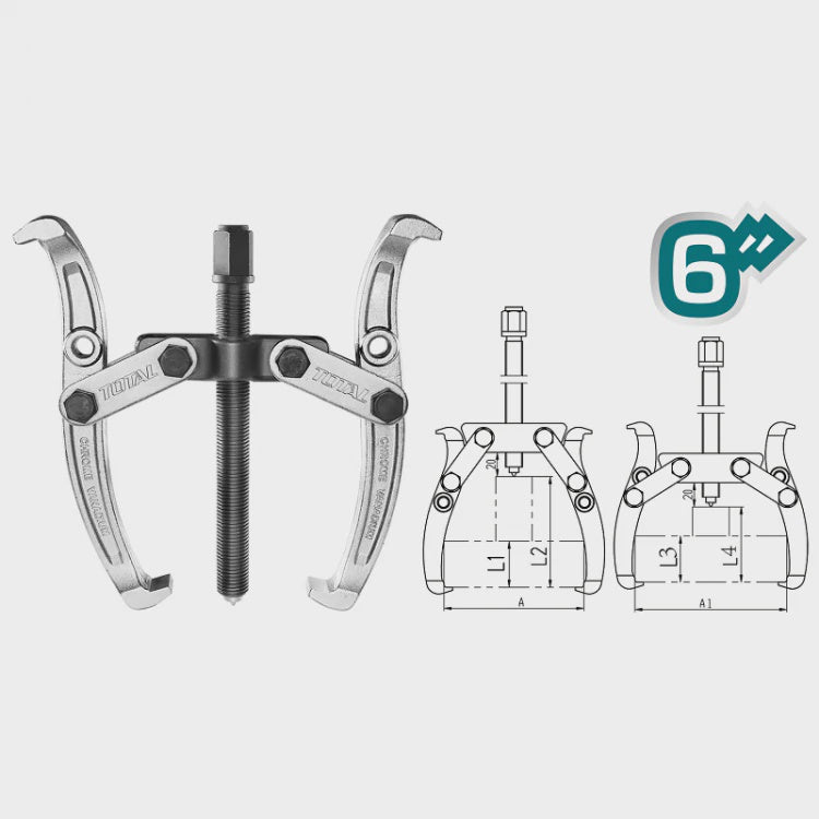 TOTAL Two Jaw Puller 6" THTGP266