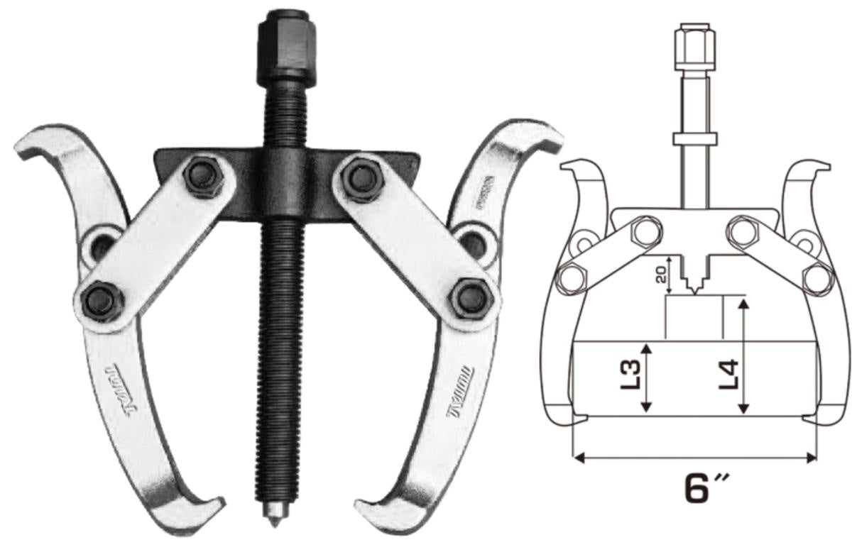 TOTAL Two Jaw Puller 6" THTGP266