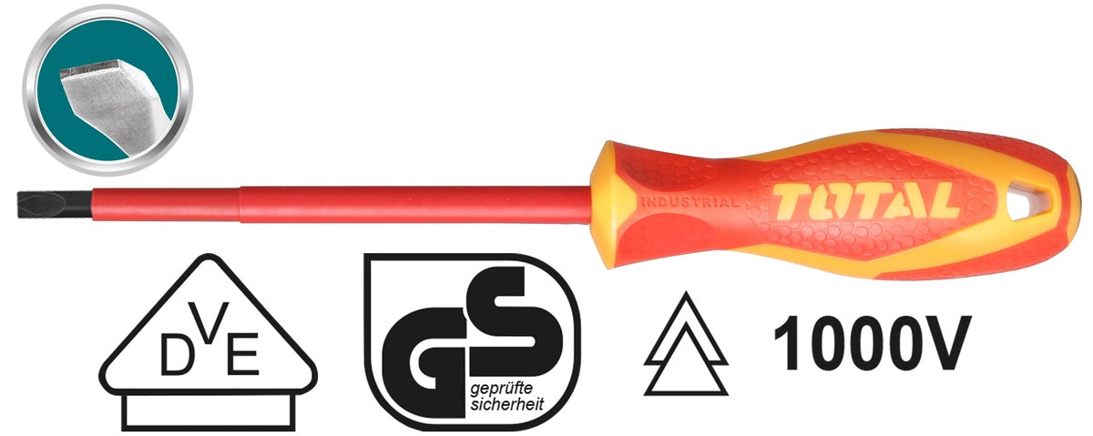 TOTAL Screwdriver Flat THTIS4100 4 X 100 Insulated