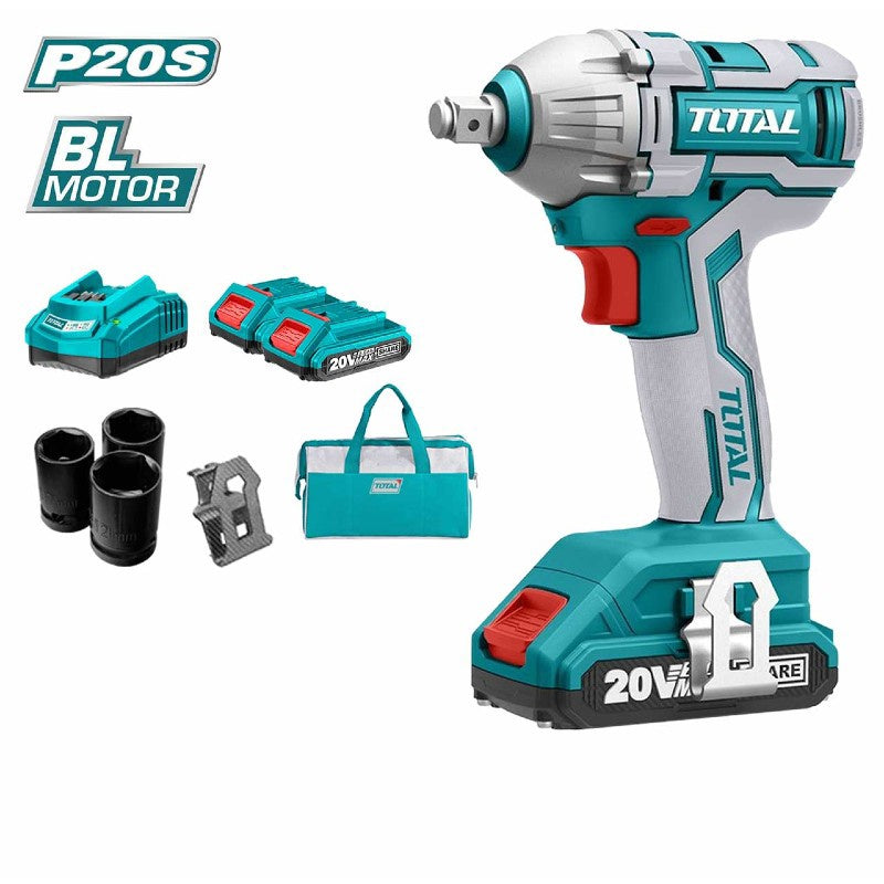 TOTAL Drill Gun UTIWLI20208 Impact Wrench 20V Lithium Ion