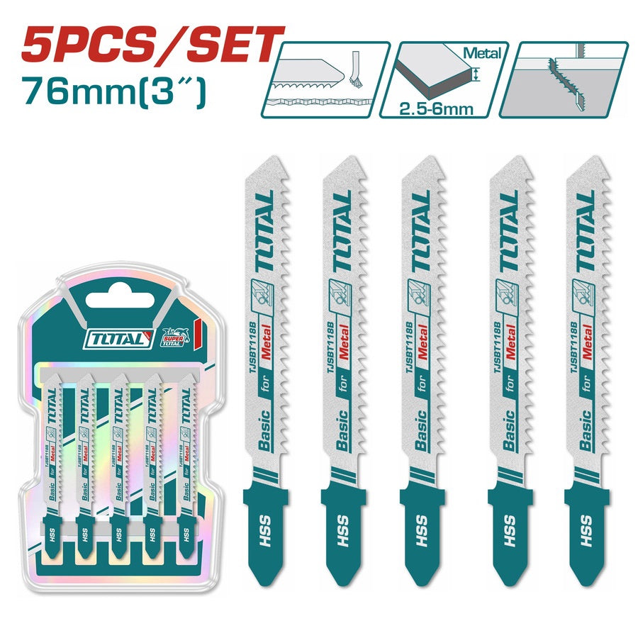 TOTAL Blade Jig Saw 5PCS TJSBT118B Metal