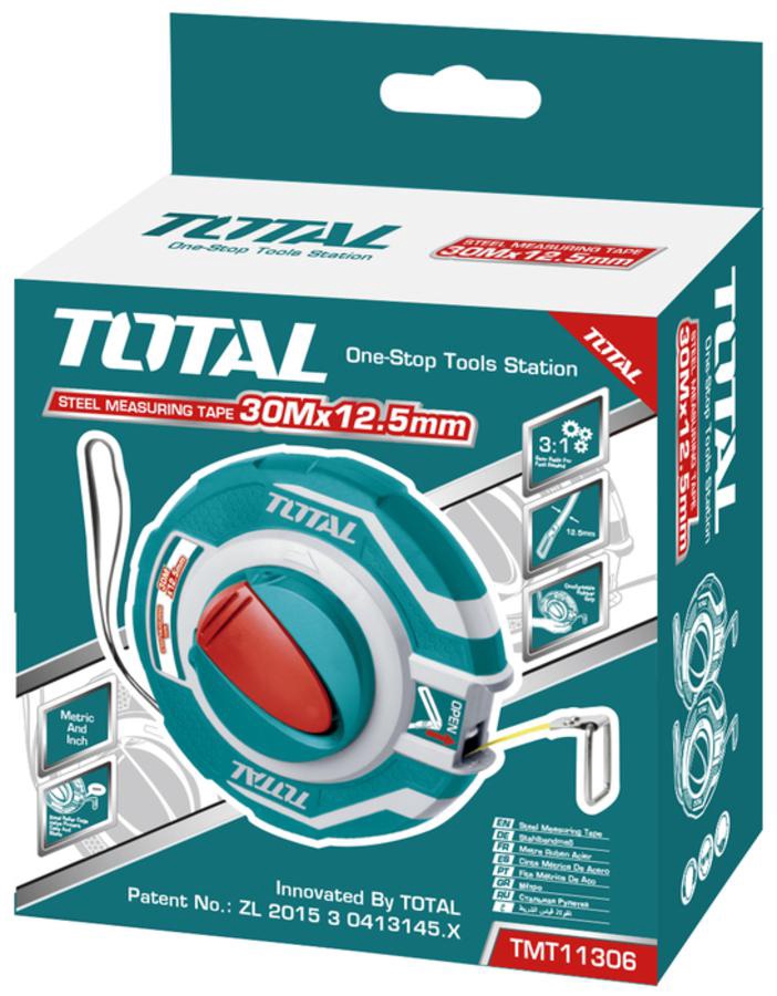 TOTAL Measuring Tape 30M TMT11306 Steel