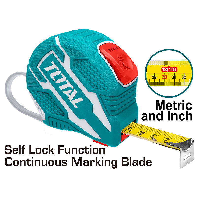 TOTAL Measuring Tape 8M TMT126681