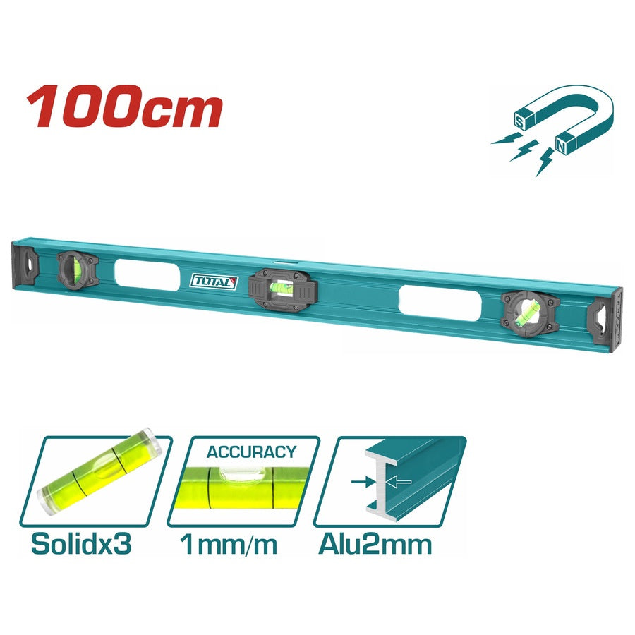 TOTAL Level 100CM TMT210026 Spirit Level with Magnets