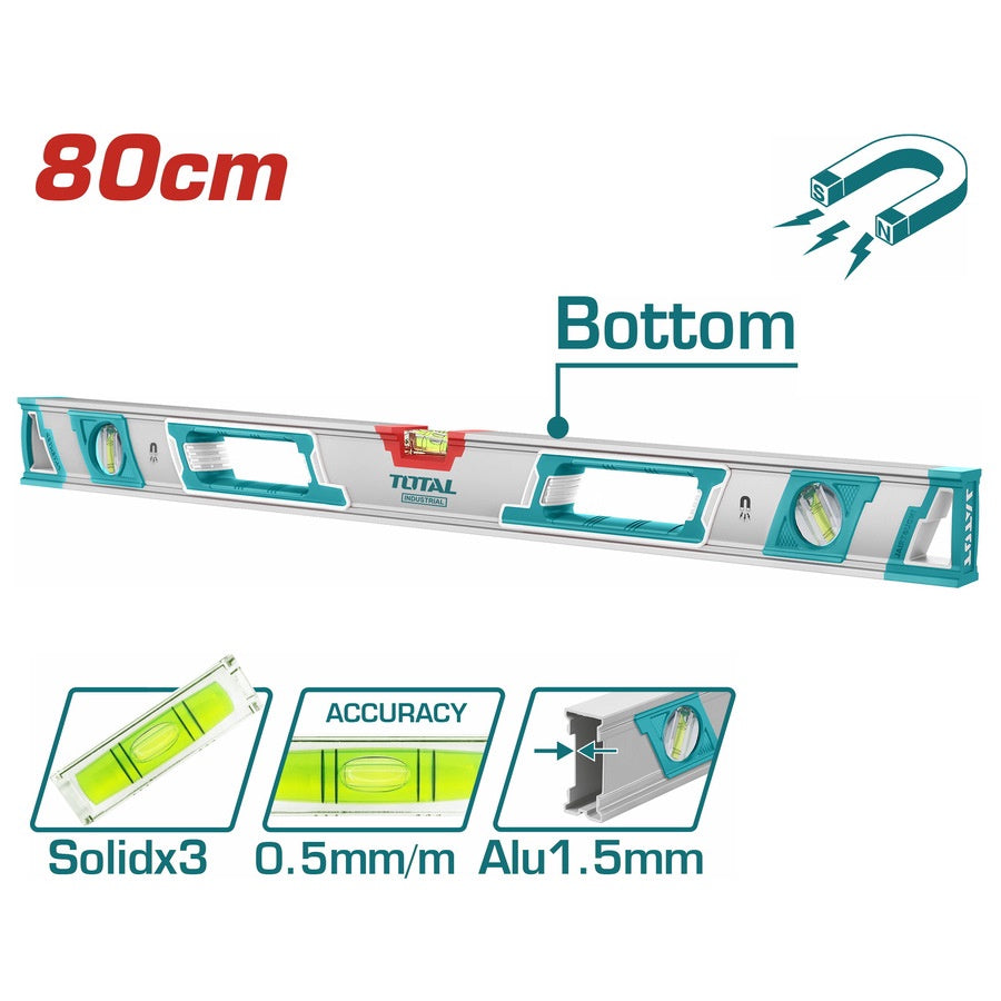 TOTAL Level 80CM TMT28086M Spirit Level with Magnets