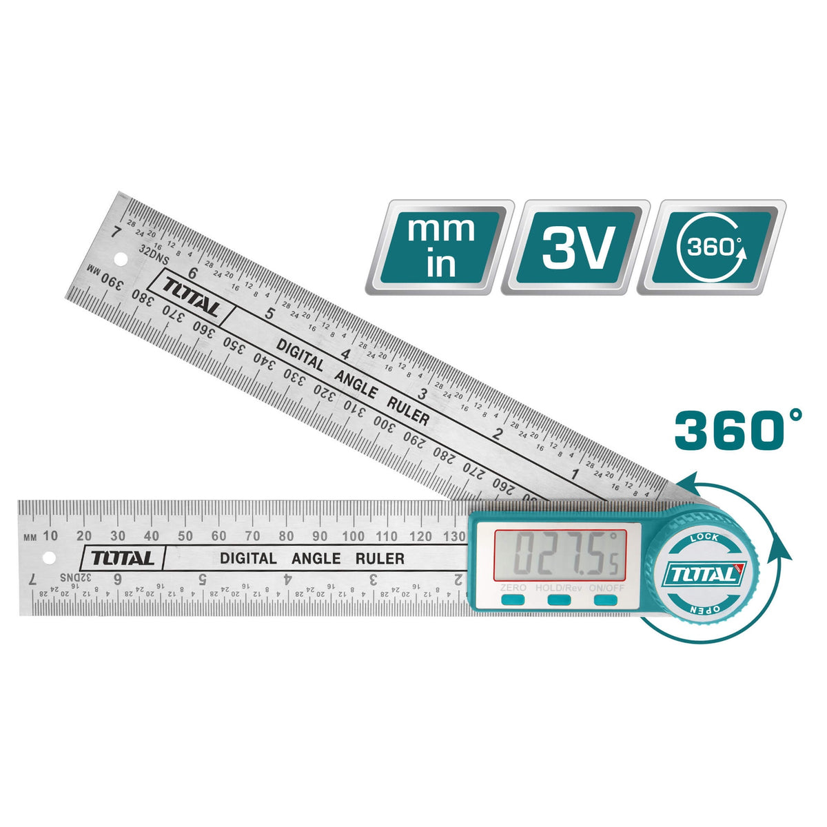 TOTAL Ruler Angle Digital TMT333601