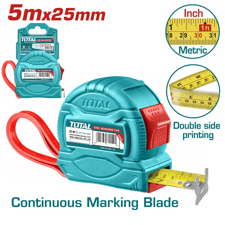 TOTAL Measuring Tape 5M TMT34525