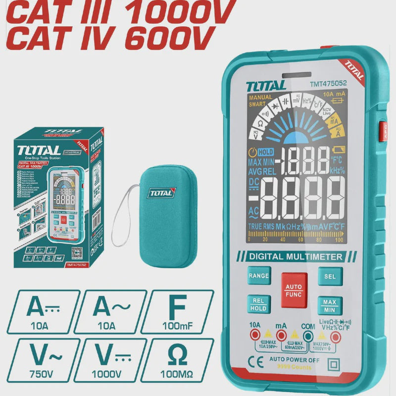 TOTAL Multimeter TMT475052 Digital 1000V
