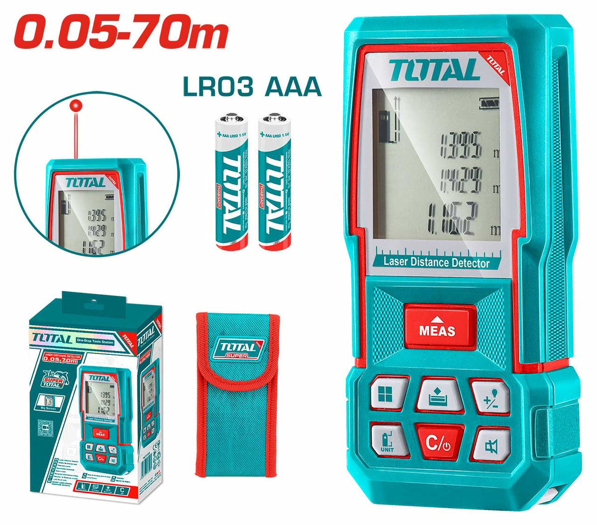 TOTAL Laser Distance Detector TMT57026 0.05-70M