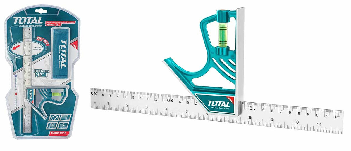 TOTAL Combination Square TMT653005 Magnetic Lock