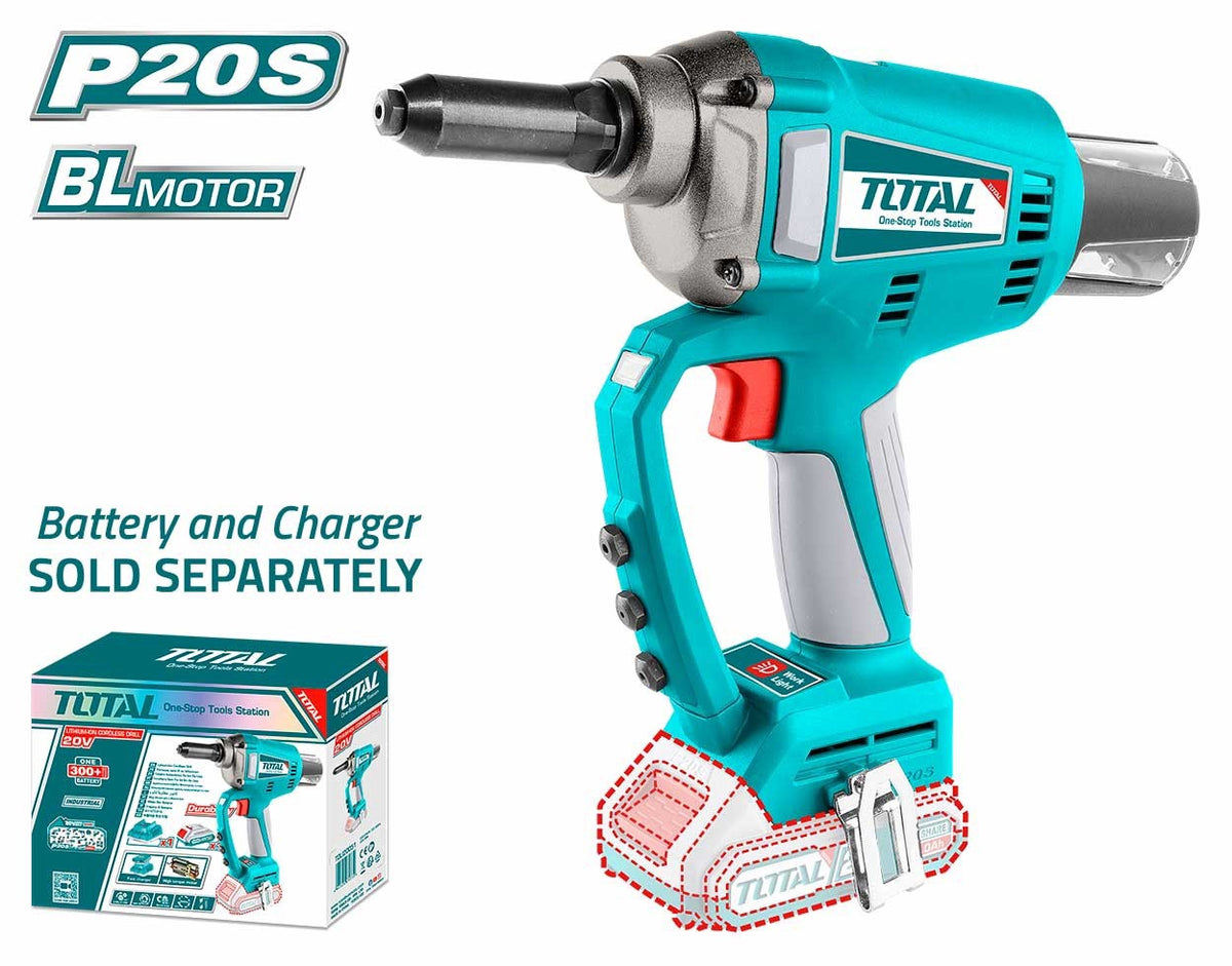 TOTAL Rivet Gun TRTLI2005 20V Lithium Ion