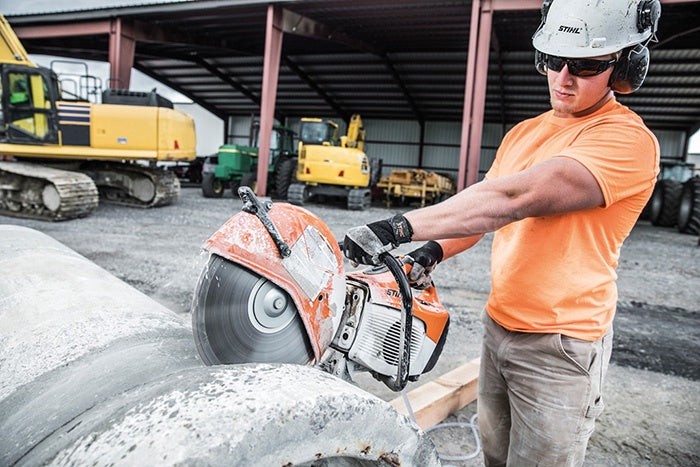 STIHL 14" Saw Cut Off TS-420 4.9" Max Dep, 4.4HP Gas